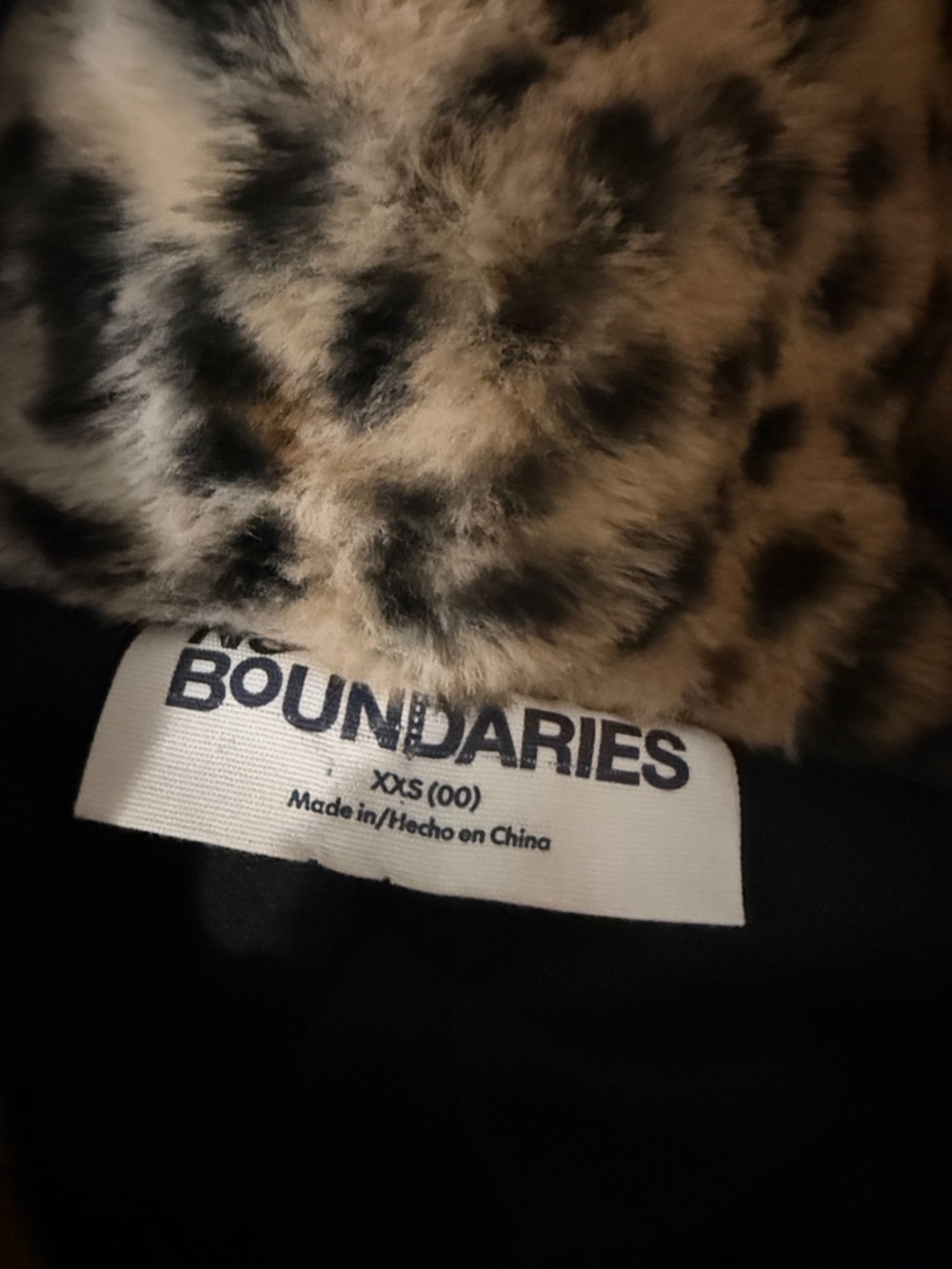 No Boundaries Leopard Print Faux Fur Cropped Jacket - Tan & Black - Picture 6 of 7